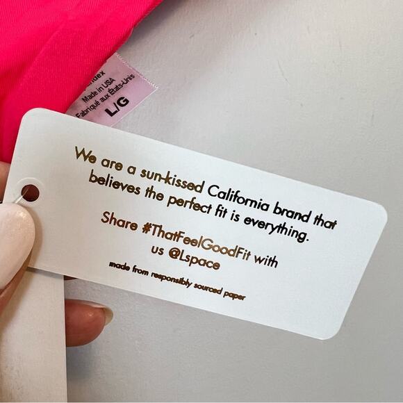 NWT l*space Cabana Bikini Bottom in Hot Cherry sz L Cheeky Summer Beach Vacation - Picture 8 of 10